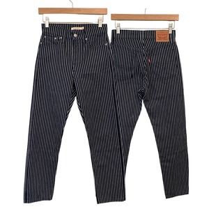 NWOT Levi’s Wedgie Straight Striped Blue Jeans Size 25